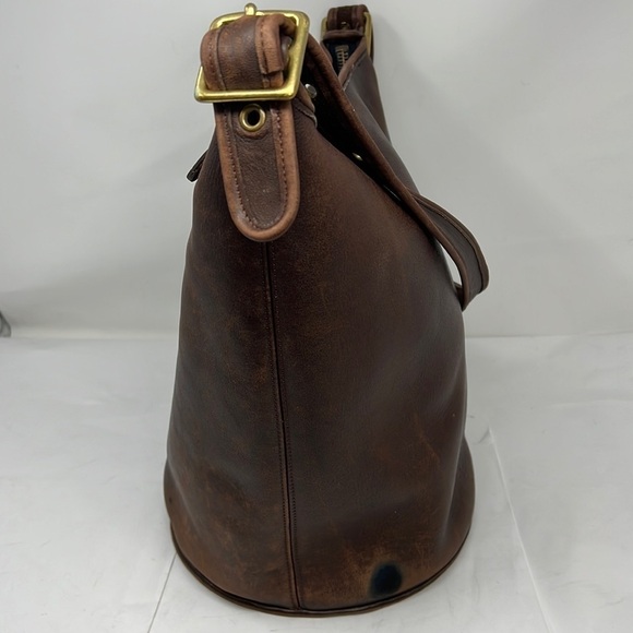 Coach Brown Duffle Feed Sac Shoulder Bag XL F7D - Picture 4 of 16